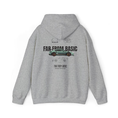 Far From Basic | Racing Car Hoodie | GT3 Blueprint | Heatware Apparel