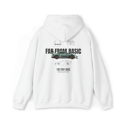 Far From Basic | Racing Car Hoodie | GT3 Blueprint | Heatware Apparel