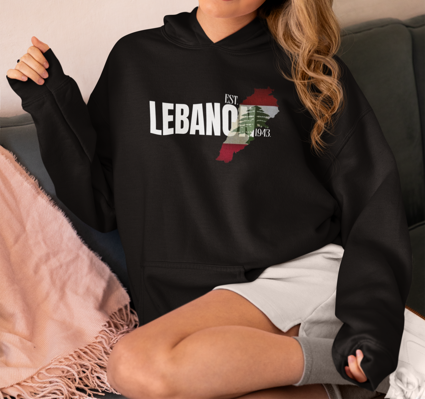 Lebanon Map Hoodie