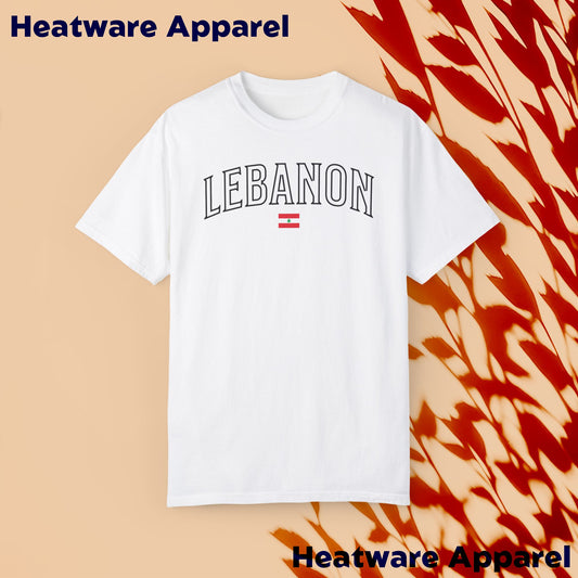 Lebanon | Vintage | College Letter T-Shirt | Retro Lebanese | Pride T-Shirt | Unisex | Streetwear | Heatwear Apparel