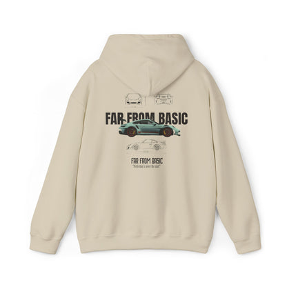 Far From Basic | Racing Car Hoodie | GT3 Blueprint | Heatware Apparel