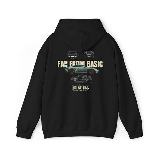 Far From Basic | Racing Car Hoodie | GT3 Blueprint | Heatware Apparel