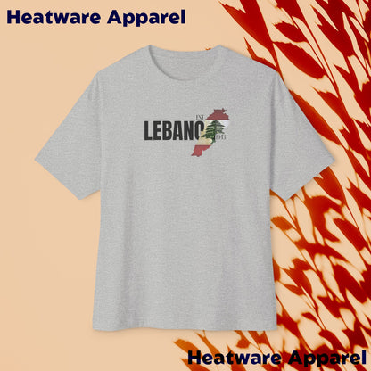 Lebanon Map Oversized T-Shirt | Lebanese Pride Unisex Tee | Heatware Apparel | Streetwear