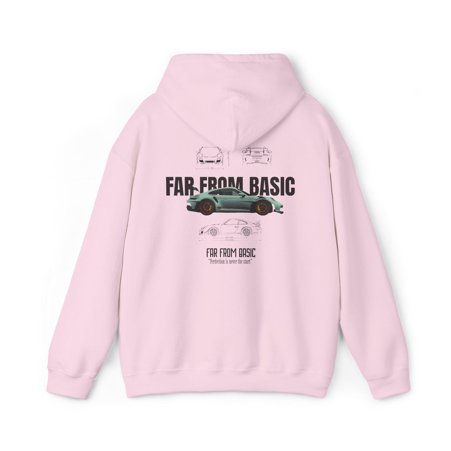 Far From Basic | Racing Car Hoodie | GT3 Blueprint | Heatware Apparel